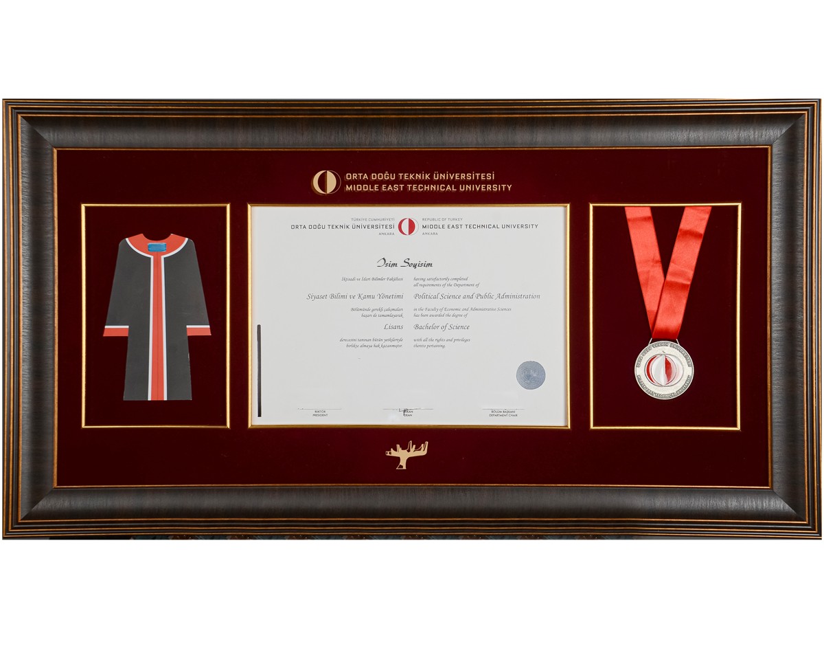 ODTÜ Premium Diploma Çerçevesi